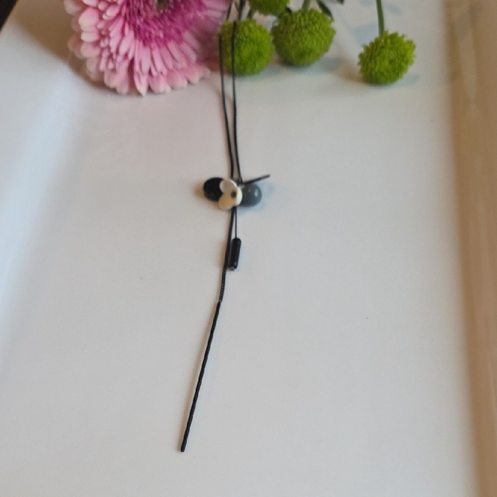 Elegant Black and White Necklace